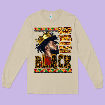 Black King Long Sleeve Tee Designed By Cowgirlartshop