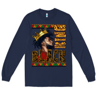 Navy black king Long Sleeve Tee - CowGirlArtShop