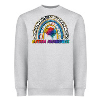 Heather Grey Autism Awareness rainbow Heavyweight Sweatshirt - FaDigitalArtStudio