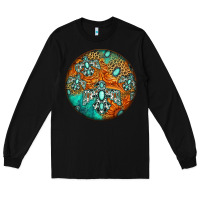 Black western pattern circle Long Sleeve Tee - Jasminsmagicworld