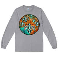 Heather Grey western pattern circle Long Sleeve Tee - Jasminsmagicworld