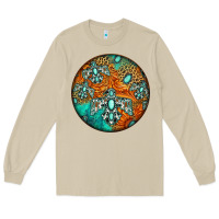 Mushroom western pattern circle Long Sleeve Tee - Jasminsmagicworld