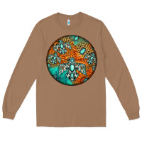 Toasted Coconut western pattern circle Long Sleeve Tee - Jasminsmagicworld