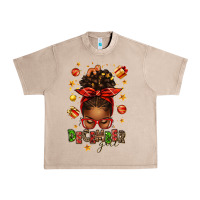 French Oak december girl christmas afro messy bun Urban Heavy Tee - texasbilliewilder