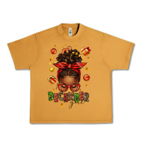 Peanut Butter december girl christmas afro messy bun Urban Heavy Tee - texasbilliewilder