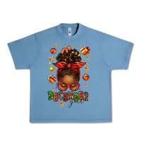 Pebble Blue december girl christmas afro messy bun Urban Heavy Tee - texasbilliewilder