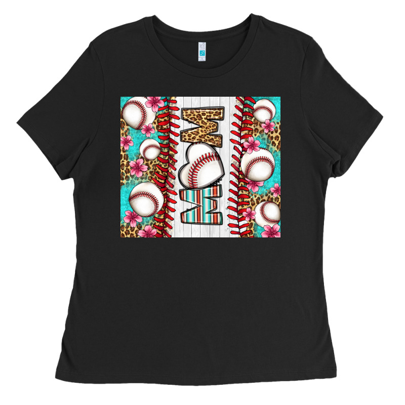 Baseball Mom Ladies Tee by LillyAllenDesigns | Teevron