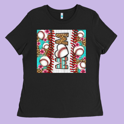 Baseball Mom Ladies Tee Designed By Lillyallendesigns