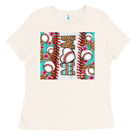Bone baseball mom Ladies Tee - LillyAllenDesigns