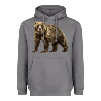 Storm Brown Bear Heavyweight Hoodie - LillyAllenDesigns