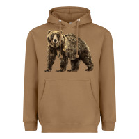 Toasted Coconut Brown Bear Heavyweight Hoodie - LillyAllenDesigns