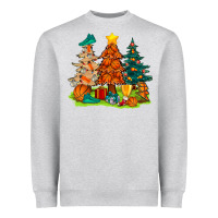 Christmas Basketball Trees Bbs Heavyweight Sweatshirt | Teevron