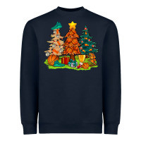 Navy christmas basketball trees bbs Heavyweight Sweatshirt - BundleAndBundleShop