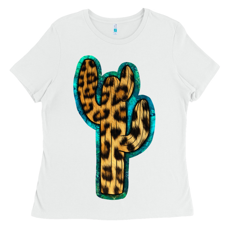 Turquoise Leopard Cactus Ladies Tee by RanaPortraitStore | Teevron