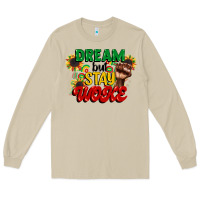 Mushroom dream but stay woke juneteenth Long Sleeve Tee - CowGirlArtShop