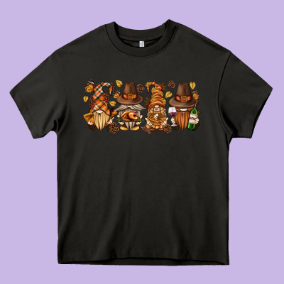 Thanksgiving Gnomies Bbs Heavy Core Tee Designed By Bundleandbundleshop