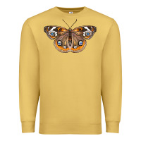 Antique Gold Common Buckeye Butterfly Premium Sweatshirt - LillyAllenDesigns