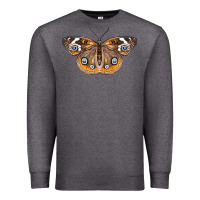 Charcoal Heather Common Buckeye Butterfly Premium Sweatshirt - LillyAllenDesigns