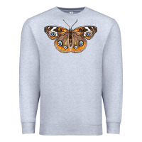 Heather Grey Common Buckeye Butterfly Premium Sweatshirt - LillyAllenDesigns