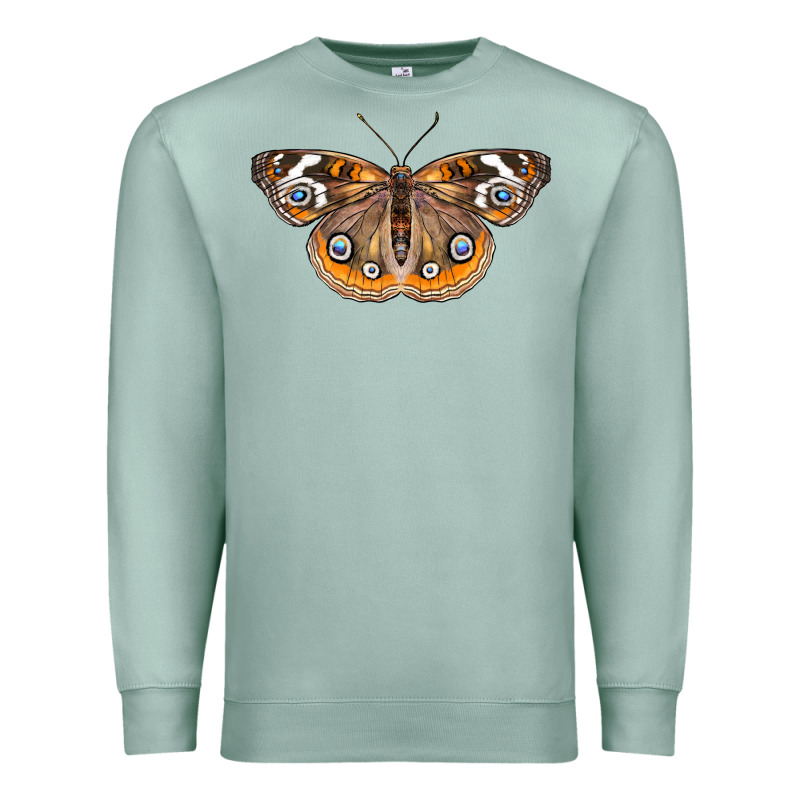 Common Buckeye Butterfly Premium Sweatshirt by LillyAllenDesigns | Teevron