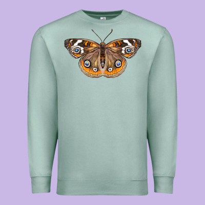 Common Buckeye Butterfly Premium Sweatshirt Designed By Lillyallendesigns