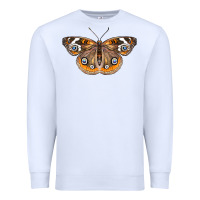 White Common Buckeye Butterfly Premium Sweatshirt - LillyAllenDesigns