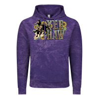 Cloud Purple Yee haw Cowboy western Vintage Hoodie - HowdyJamesFarm