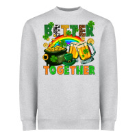 Heather Grey St. Patrick's Day better together Heavyweight Sweatshirt - FaDigitalArtStudio