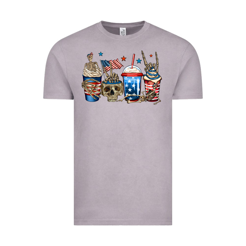 4th Of July Skeleton Coffee Cups Vintage Tee by Jasminsmagicworld | Teevron