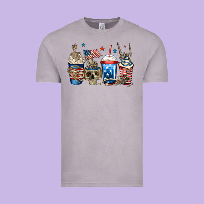 4th Of July Skeleton Coffee Cups Vintage Tee Designed By Jasminsmagicworld