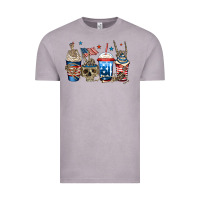 Vintage Zinc 4th of july skeleton coffee cups Vintage Tee - Jasminsmagicworld