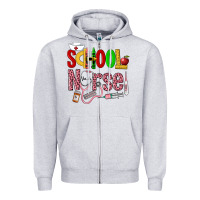Heather Grey School Nurse Zipper Hoodie - LillyAllenDesigns