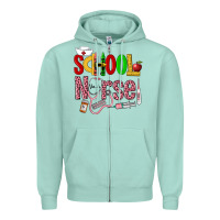 Seafoam School Nurse Zipper Hoodie - LillyAllenDesigns