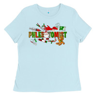 Baby Blue christmas phlebotomist Ladies Tee - LillyAllenDesigns