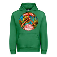 Emerald flamingos with western background Urban Hoodie - BarkalooDesign