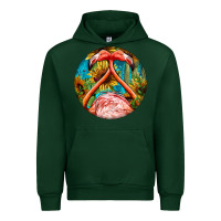 Forest Green flamingos with western background Urban Hoodie - BarkalooDesign