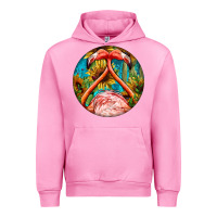 Fuchsia Pink flamingos with western background Urban Hoodie - BarkalooDesign