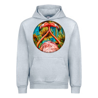 Heather Grey flamingos with western background Urban Hoodie - BarkalooDesign