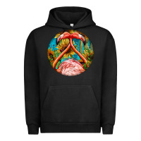 Pigment Black flamingos with western background Urban Hoodie - BarkalooDesign