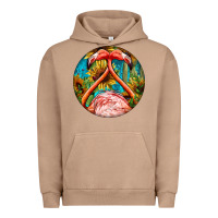 Pigment Burro flamingos with western background Urban Hoodie - BarkalooDesign