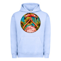 Pigment Grape Ice flamingos with western background Urban Hoodie - BarkalooDesign