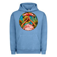 Flamingos With Western Background Urban Hoodie | Teevron
