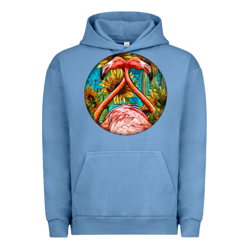 Flamingos With Western Background Urban Hoodie by BarkalooDesign | Teevron