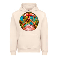 Sandshell flamingos with western background Urban Hoodie - BarkalooDesign