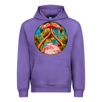 Tulip flamingos with western background Urban Hoodie - BarkalooDesign
