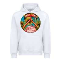White flamingos with western background Urban Hoodie - BarkalooDesign