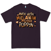 Plum made with melanin always poppin' Premium Tee - LillyAllenDesigns