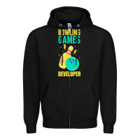 Black Bowling Games Developer Zipper Hoodie - lanVoArt