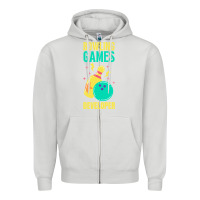 Dove Grey Bowling Games Developer Zipper Hoodie - lanVoArt