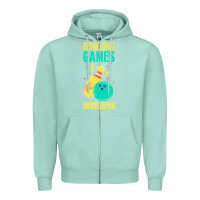 Seafoam Bowling Games Developer Zipper Hoodie - lanVoArt